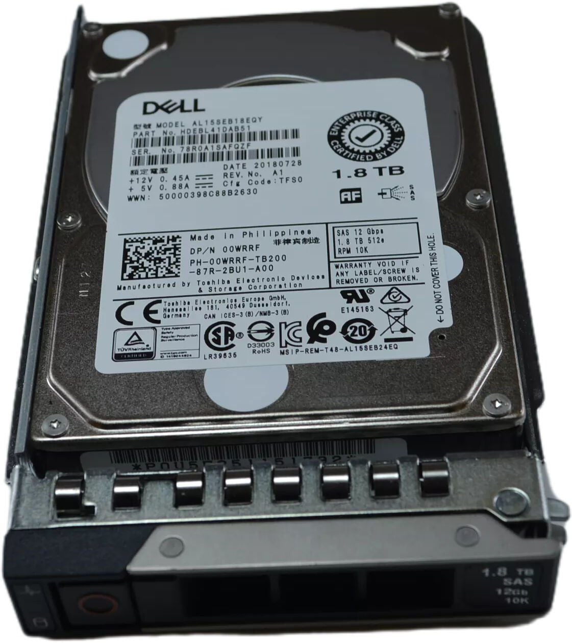 DELL 1.8 TB SAS 10K RPM 2.5